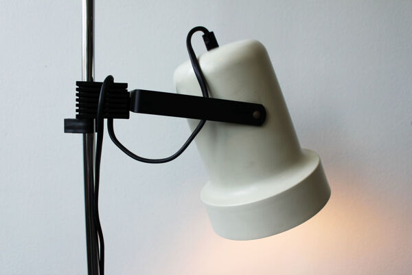 Lampadaire vintage, spot orientable, 1970.