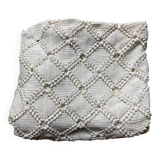 White cotton crochet bedspread