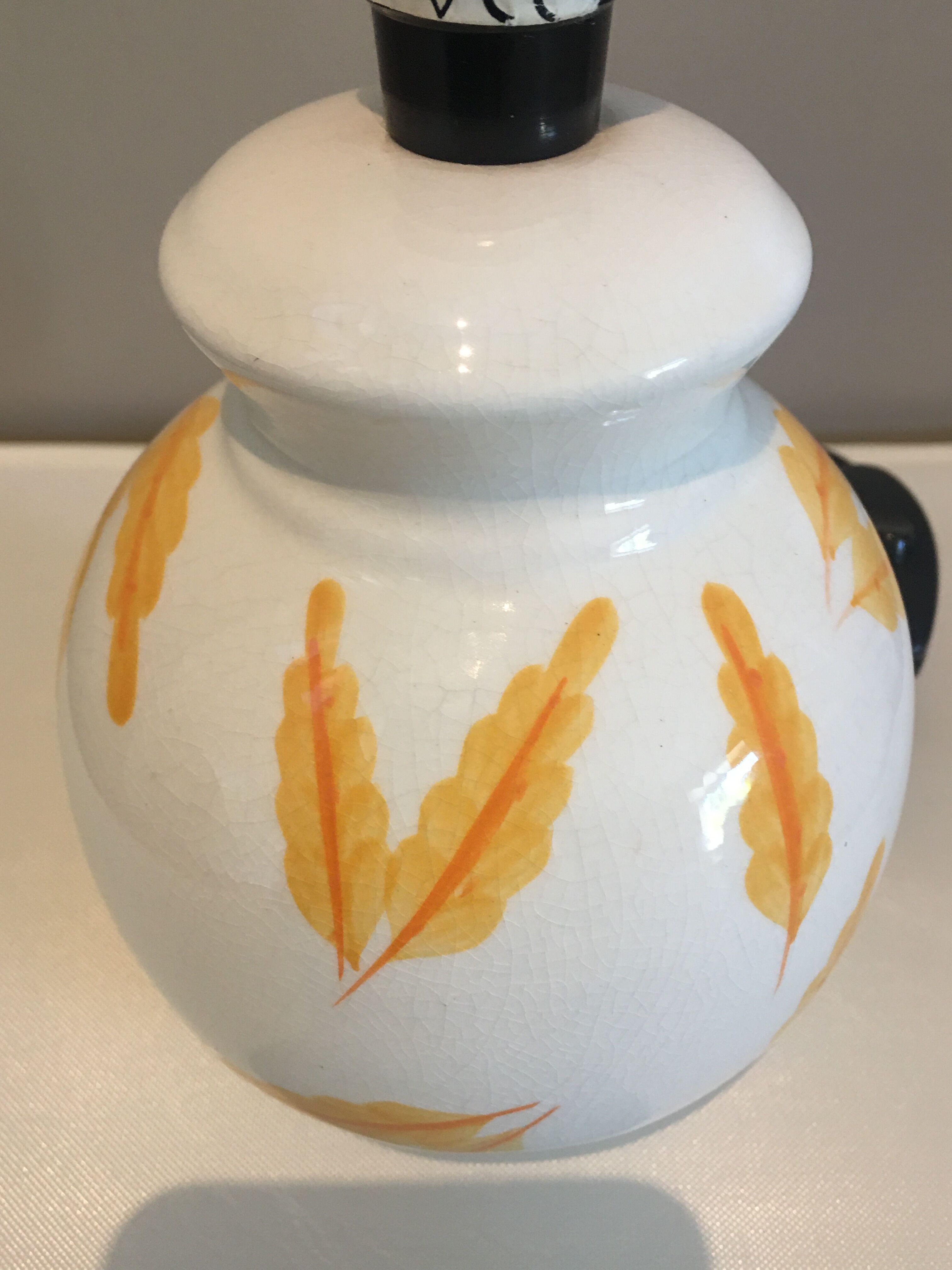 Pied de lampe « feuilles »