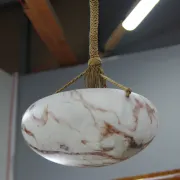Art Nouveau Glass Pendant, Czechoslovakia, 1920s