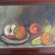 Old still life painting of fruits signed oil on canvas