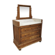 Commode coiffeuse 1900 en chêne et marbre