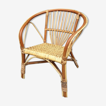 Child rattan chair from the 60s and 70s