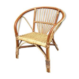 Child rattan chair from the 60s and 70s
