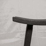 Curved burnt wood stool