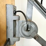 Grey Industrial Scissor Wall Lamp from Elektroinstala, 1960s