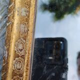 Antique Venetian mirror in gilded wood
