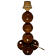 Dutch unique handcrafted wooden sphere ball table lamp, 1970s