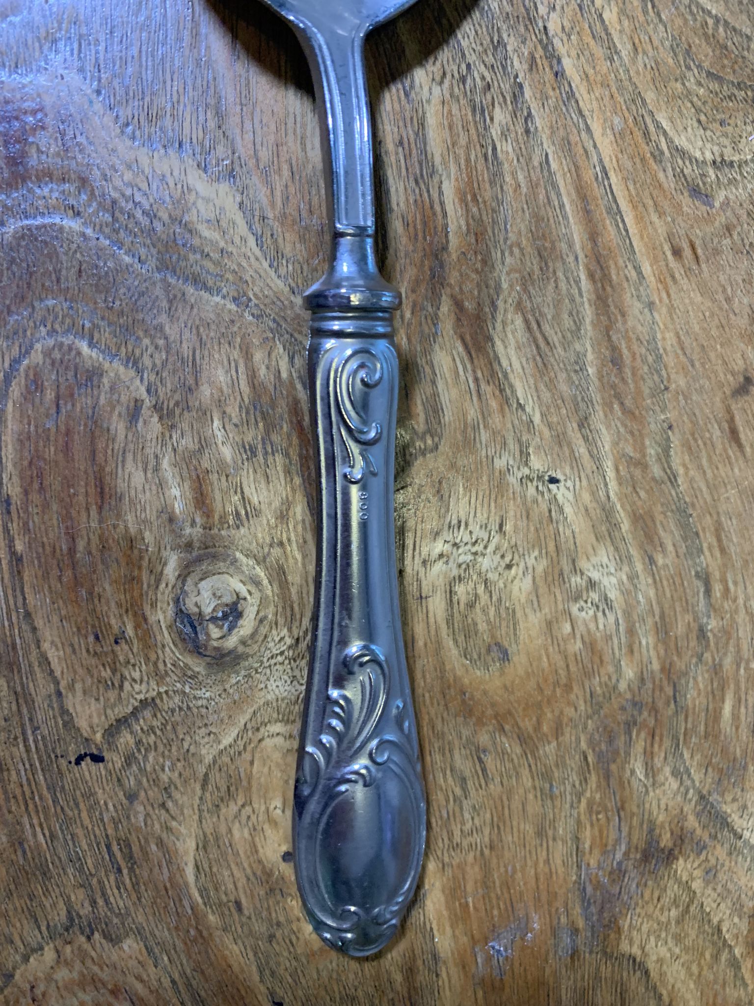 Dessert cutlery service consisting of 11 pieces hallmark 800 worked old and collector