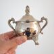 Antique Silver Plated Sugar Bowl & Creamer Set: Old Milk and Sugar Tablewar