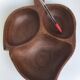 Teak wood carved coupe from the 70s.