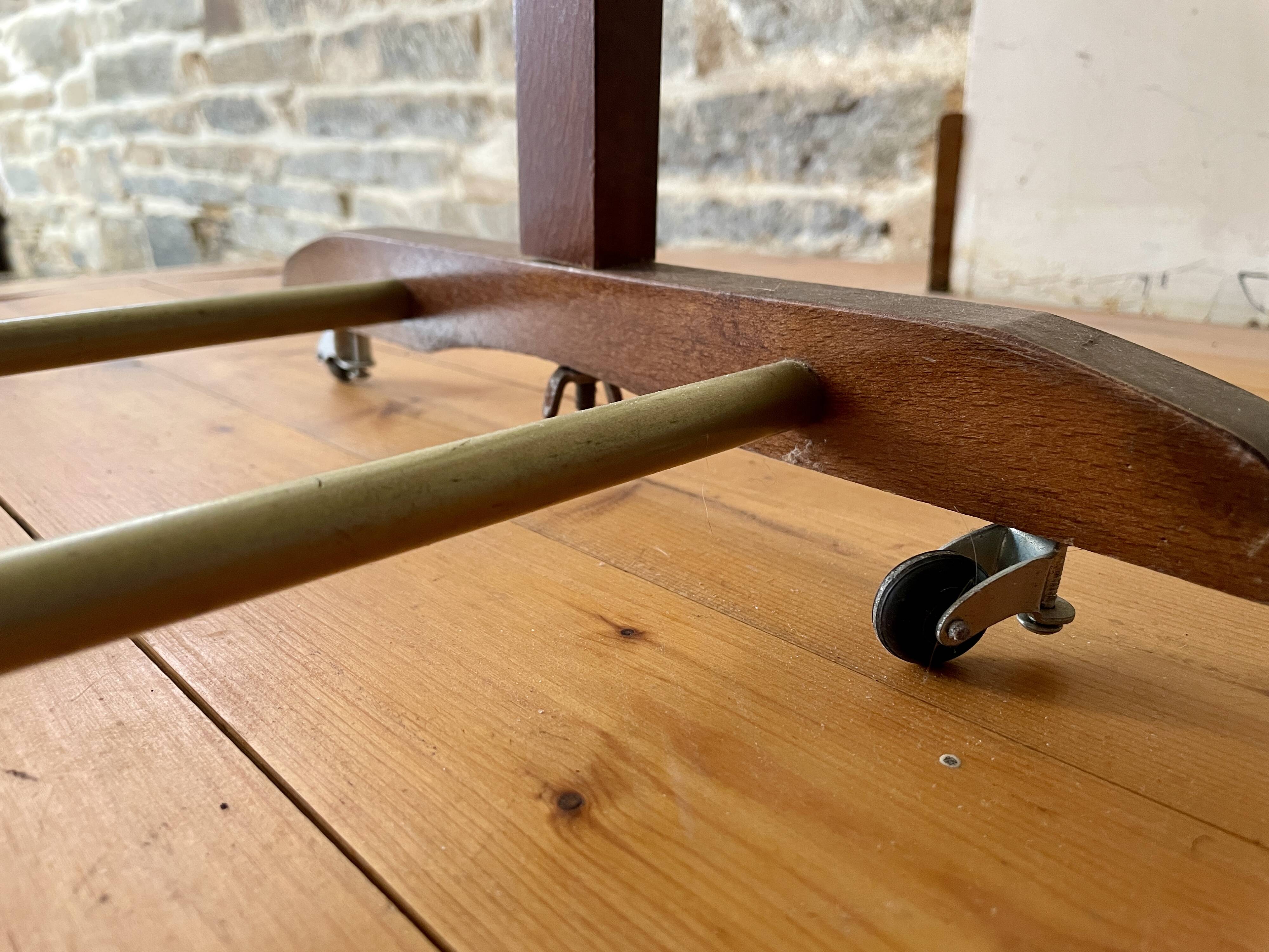 Wooden valet on wheels