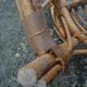 Small round rattan children's chair, vintage 70s