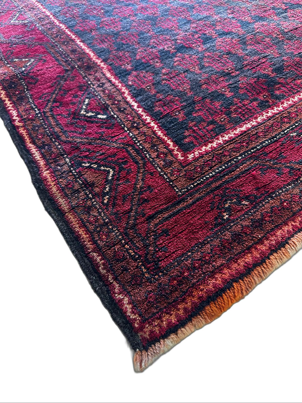 Handmade Afghan rug 260cm x 117cm