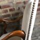 Chairs (pair) Sheep bones in walnut-tinted beech and marbled beige velvet