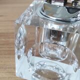70s glass cube table lighter