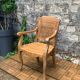 Barber's armchair in wood cannage and straw 1900