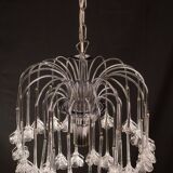 Set of 2 Julia Roberts, Vintage White Murano Chandelier, 1980s