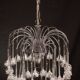Set of 2 Julia Roberts, Vintage White Murano Chandelier, 1980s