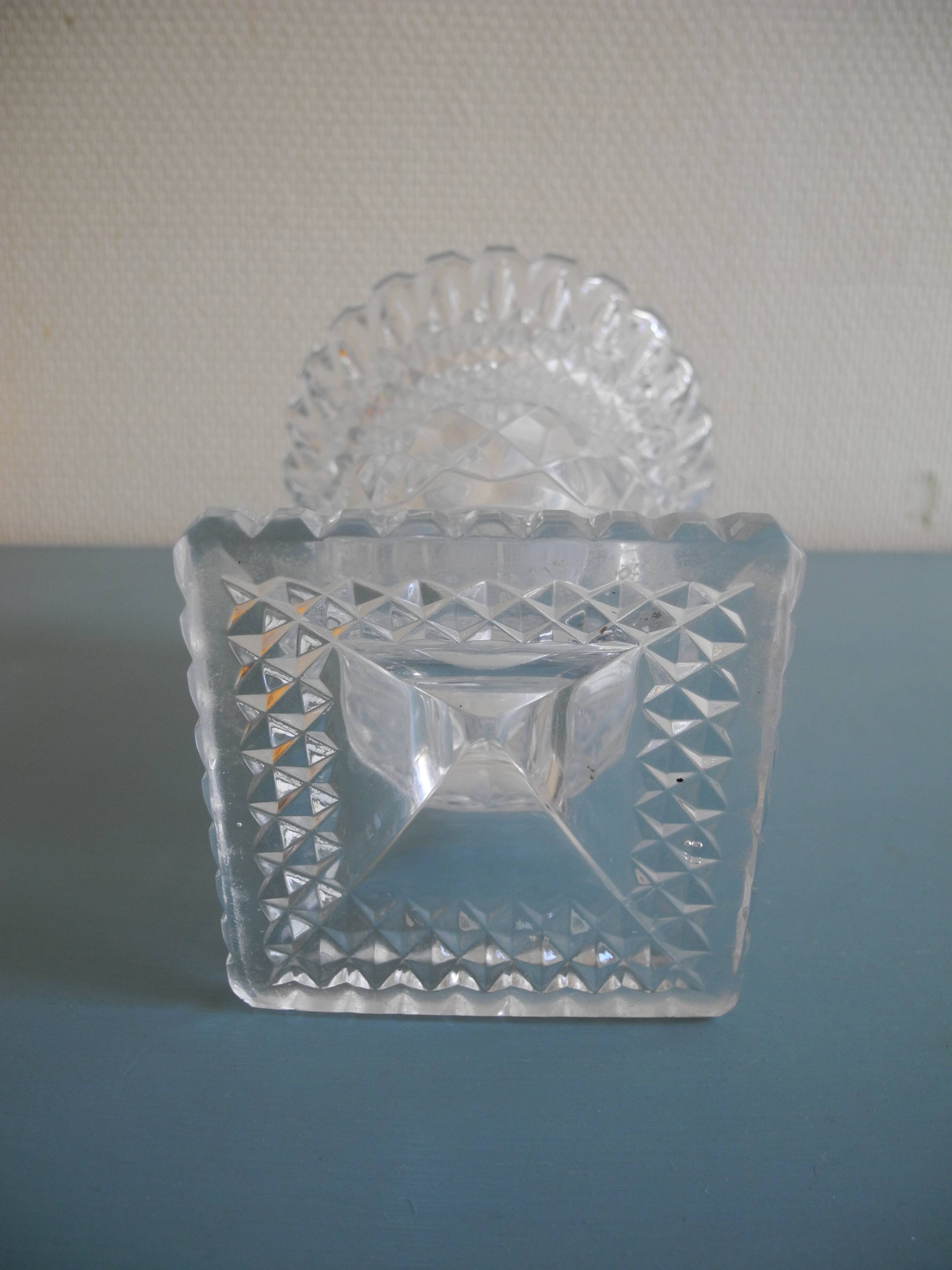 Medici vase molded crystal bohemian decor vintage french crystal vase