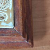 Wooden and ceramic trivet