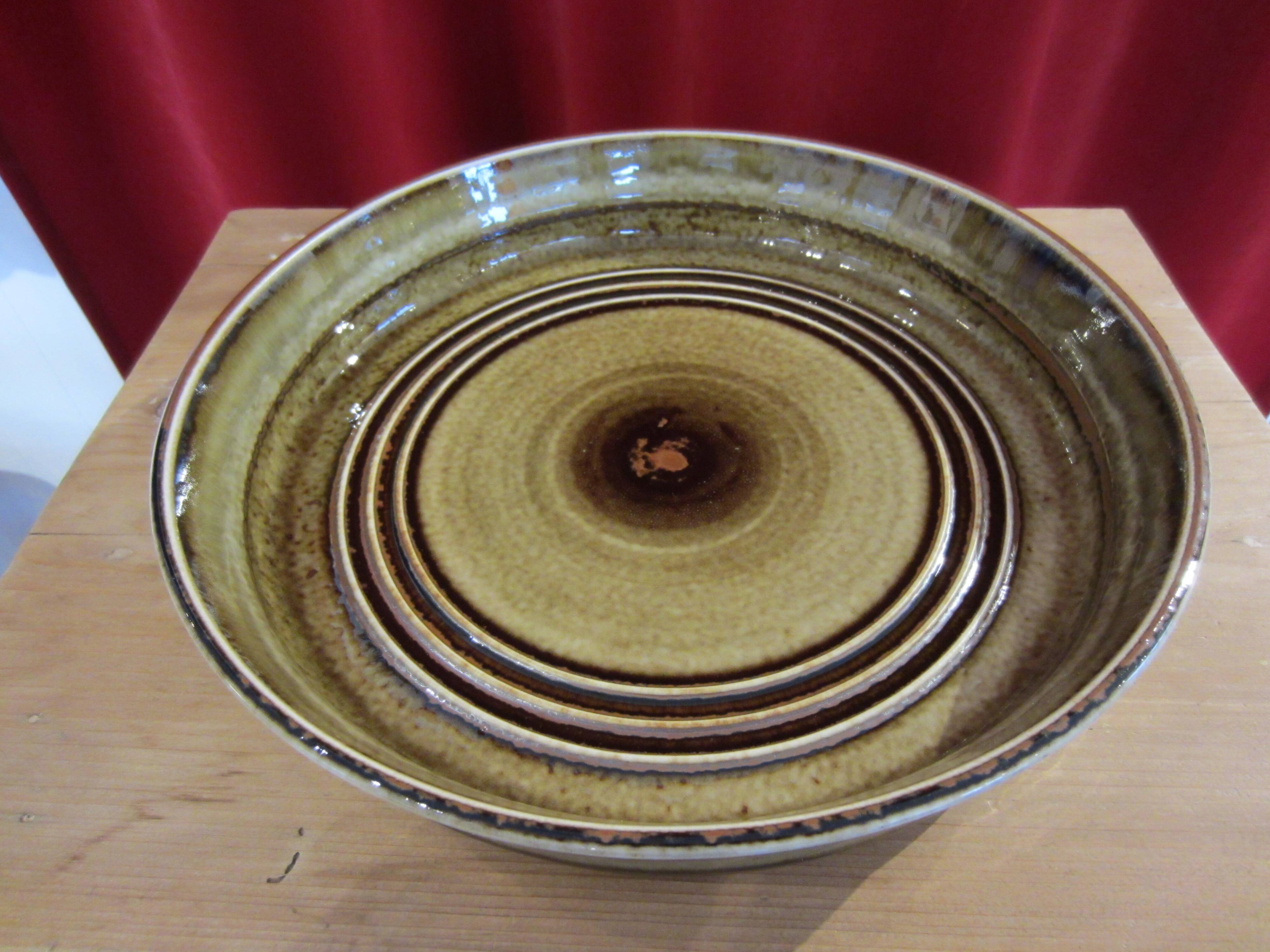Scandinavian ceramic dish Bamboo by Olle Alberius for Rörstrand Sweden