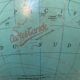 Vintage globe 1969 terrestrial tripod glass Taride world map - 33 cm
