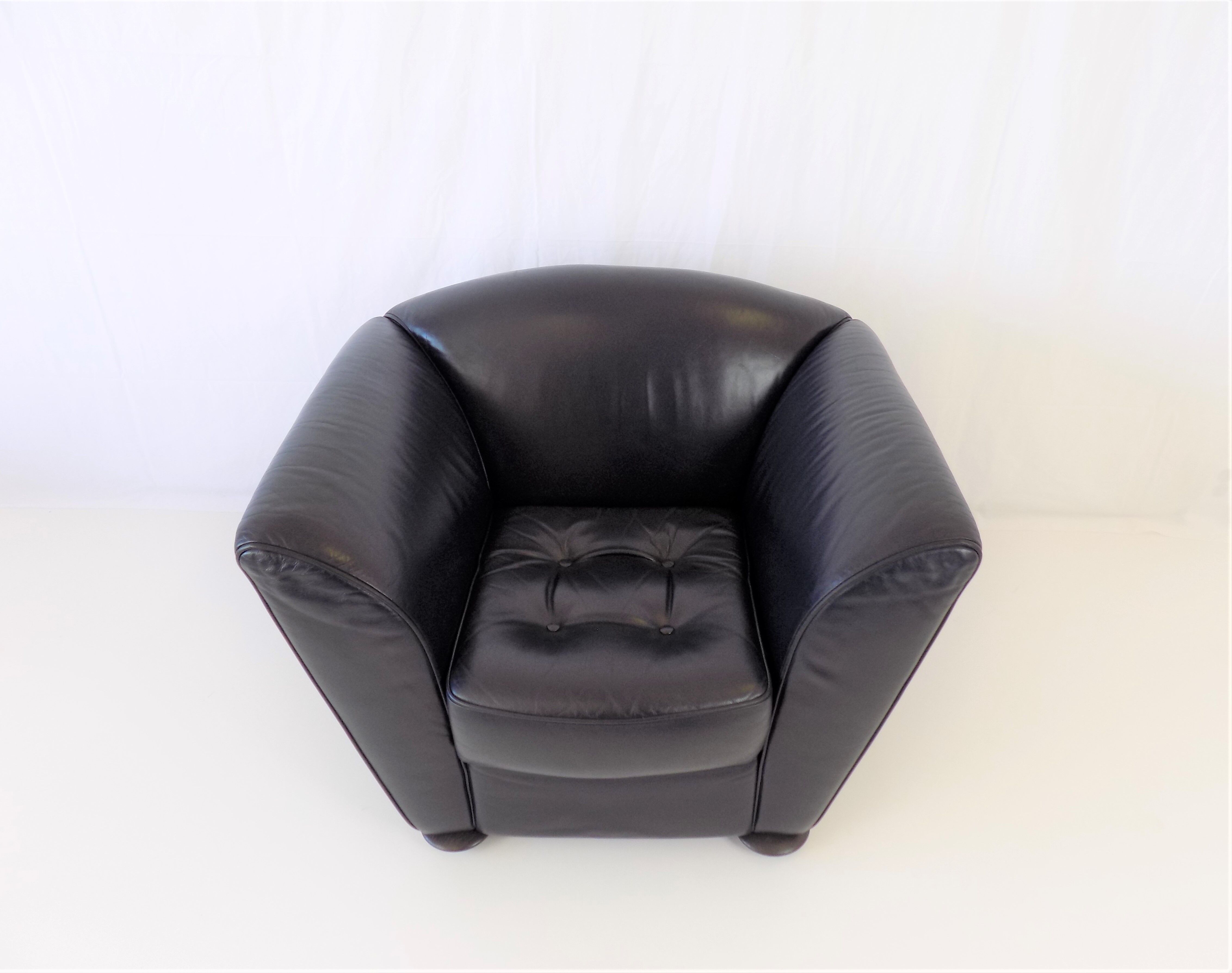 Cor zelda set of 2 leather armchairs by peter maly
