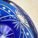 Kobalt blauwe kristallen fruitschaal