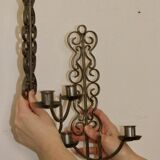 Pair of Mid Century Swedish Pewter Sconces