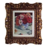 Oil Table bouquet of flowers
