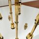 1980s Bicolor Glass Flush Chandelier by F. Fabbian