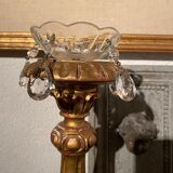 Picnic candle in old gilded wood