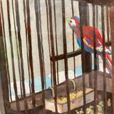 Peinture à la gouache vintage