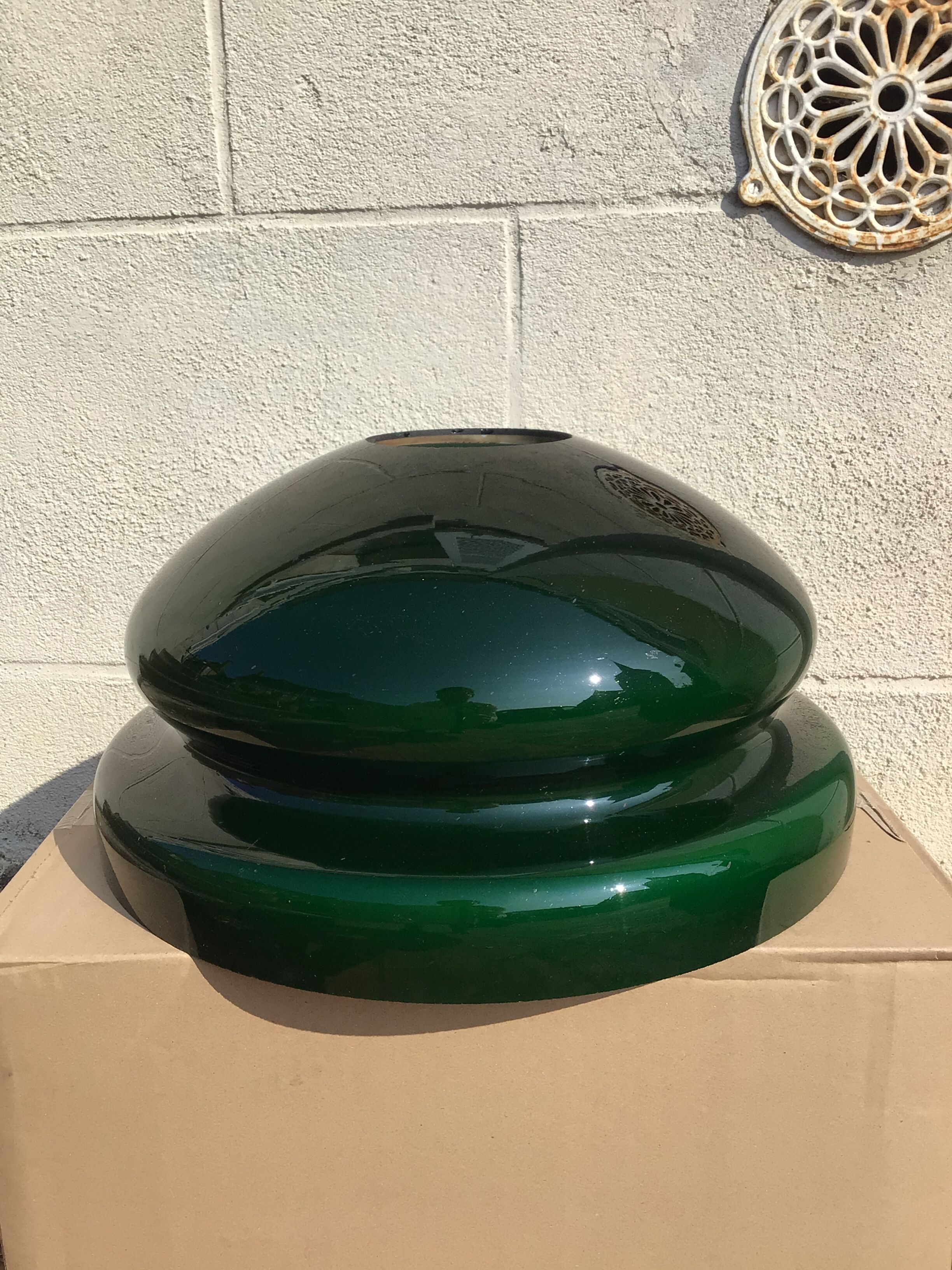Green opaline lampshade early XXth