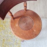 Antique wooden chair - oak - folk art - brutalist