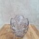 Large vintage oval cut amethyst glass bowl