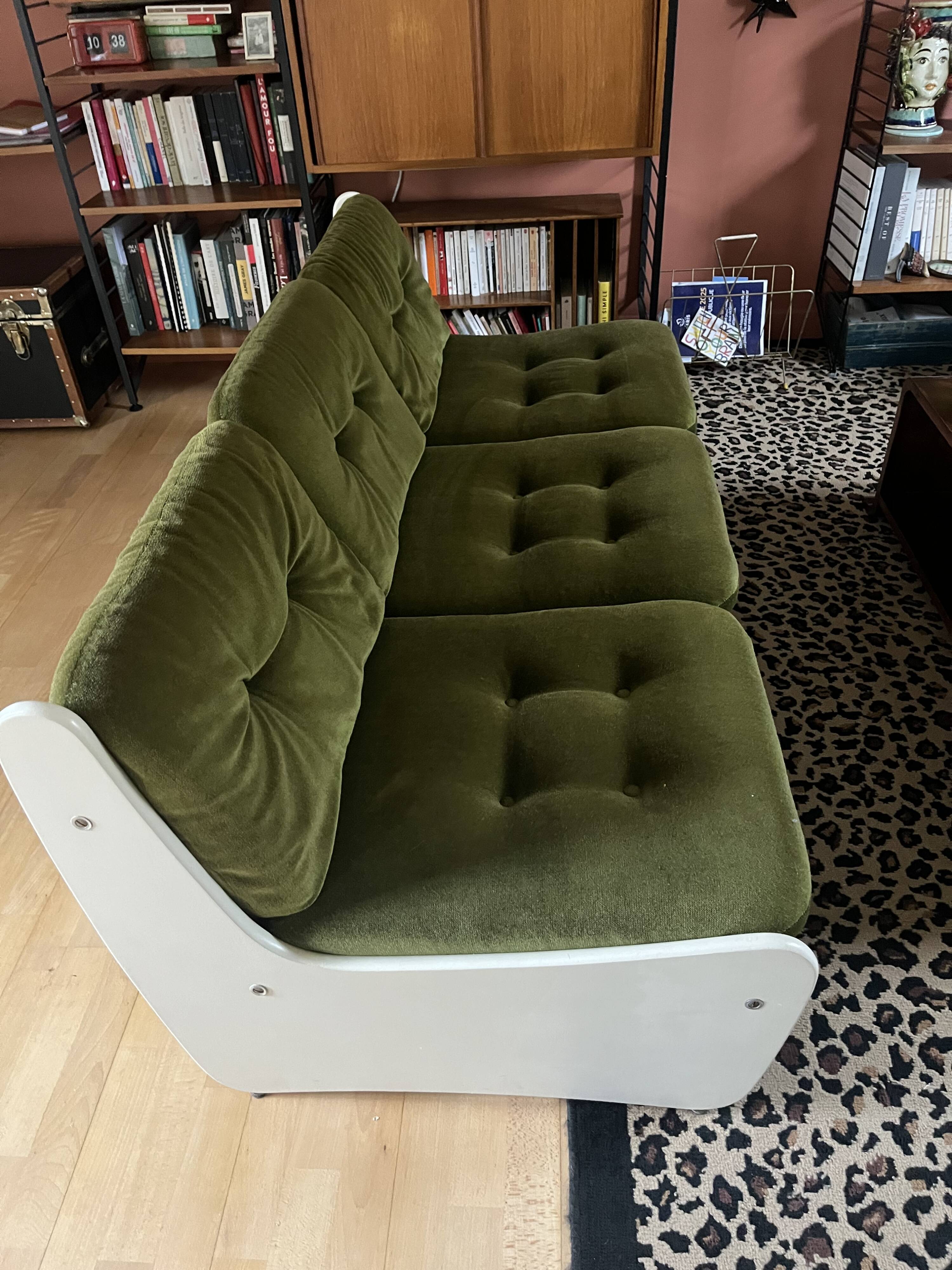 velvet sofa from the 70s