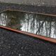 Scandinavian mirror 70s, 77x37 cm
