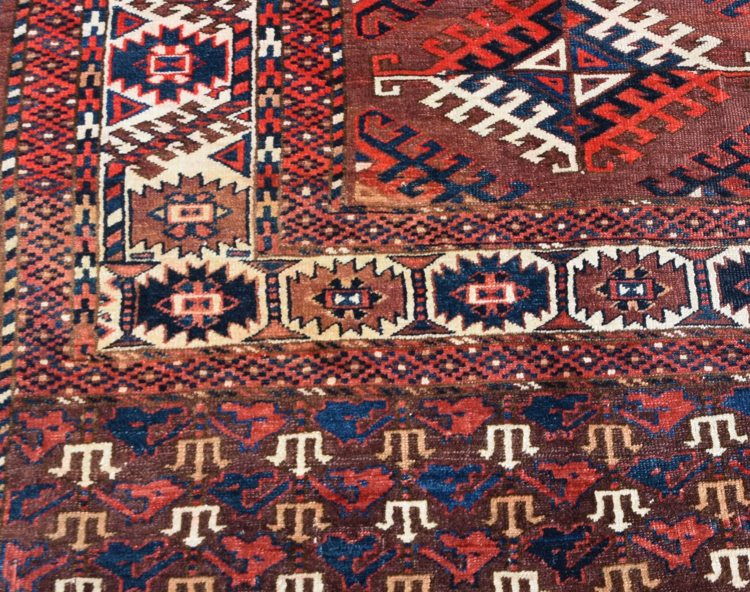 Bukhara Yomud carpet: 3.45 x 2.08 metres - ancient Turkmen