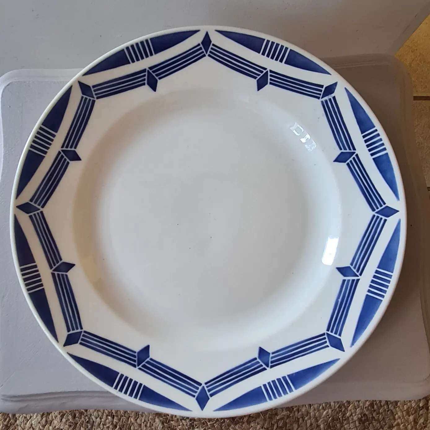 Plat de service faïence art déco