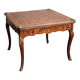 Table à jeu en marqueterie de style louis XV époque fin XIXeme