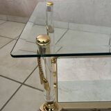 Hollywood Regency Glass Coffee Table
