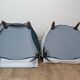 Pair of velvet toad armchairs