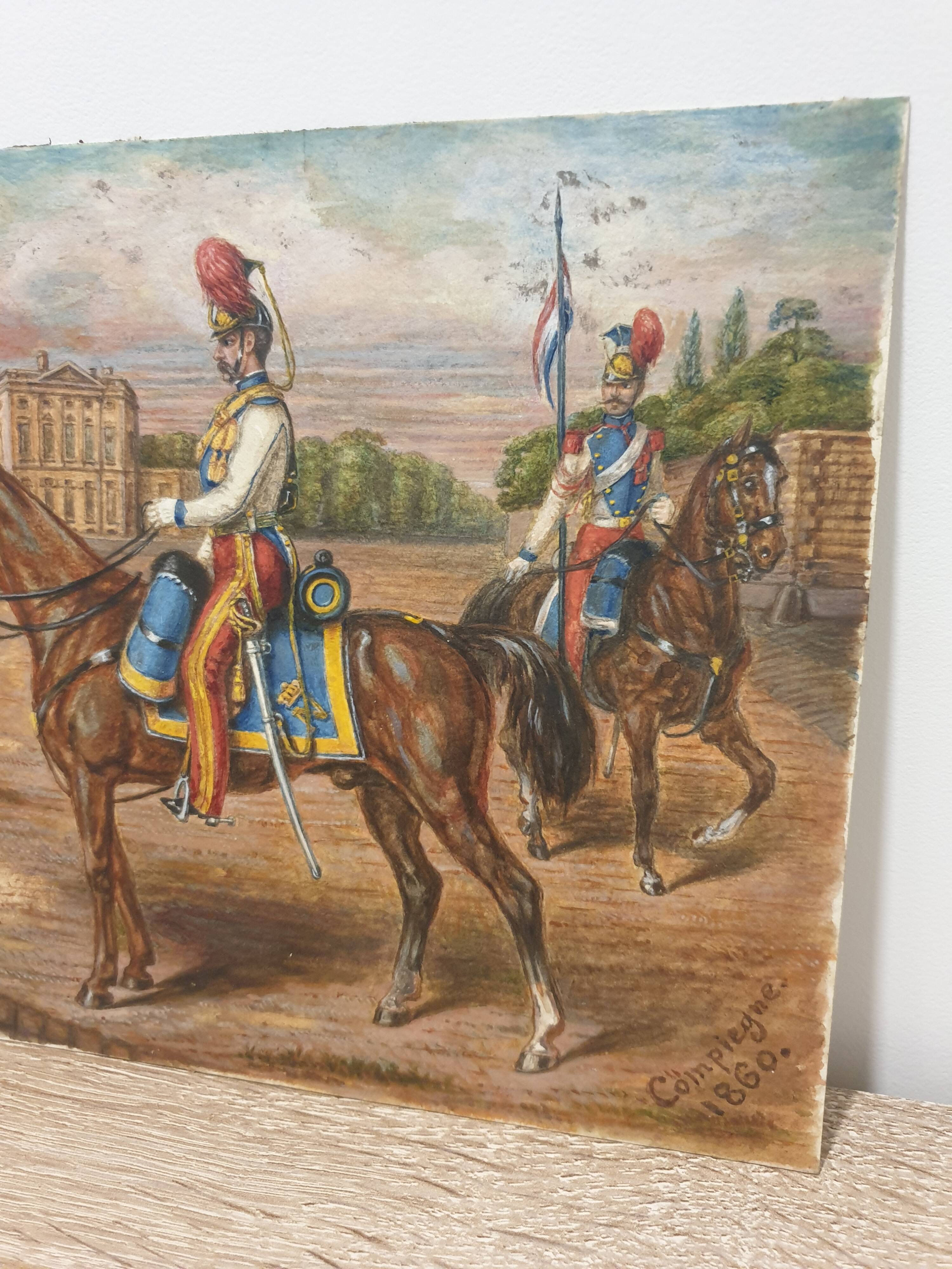 Pastel on paper Compiègne 1860