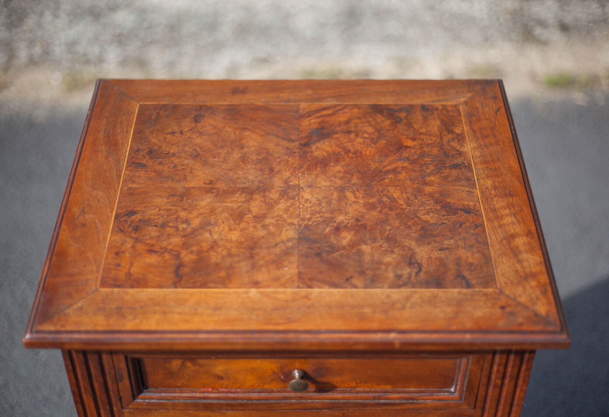 Vintage wood bedside table