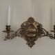 Double candle holder piano wall light in bronze 4874