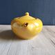 Vintage Mustard Enamelled Ceramic Teapot