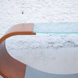 Console 80s wood with free curves