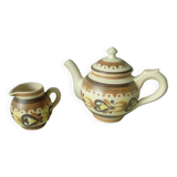 Theiere verseuse et pot a lait faience de quimper hb